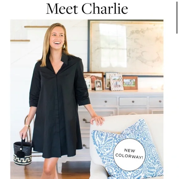 TUCKERNUCK ✨ Khaki Brown/Olive Charlie Shirt Dress ✨ 3/4 Sleeves ✨ Size M - Picture 11 of 14